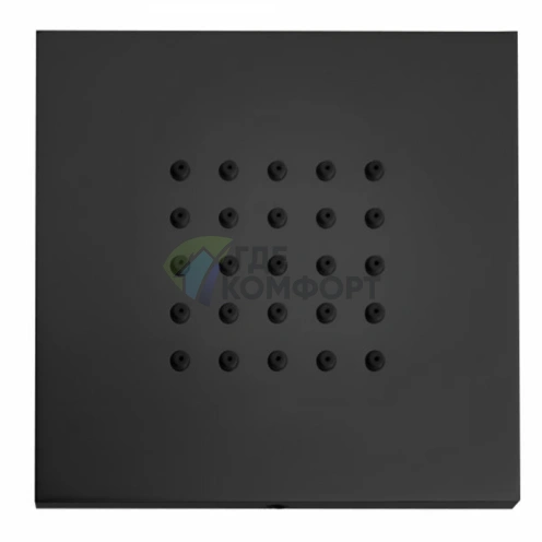 Настенная форсунка Bossini Cubic Flat 10x10 см, черный матовый (I00176.073) - фото 1