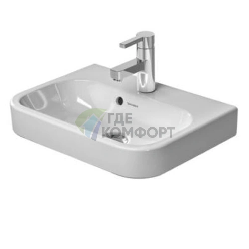 Раковина DURAVIT Happy D2 для мебели 50x36 см белая с отверстием под смеситель (710500000) - фото 1