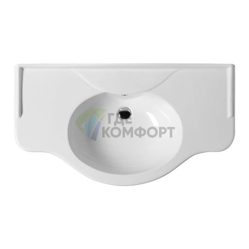 Раковина консольная AZZURRA GIUNONE 112x62x6 см с 3 отверстиями под смеситель белый - фото 1