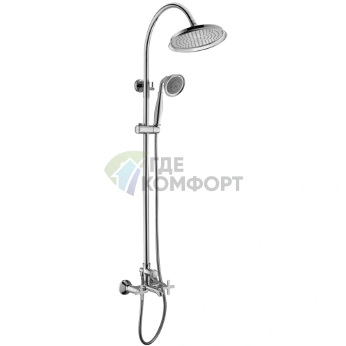 Угловая душевая стойка Lemark Duette LM5762C с элегантным смесителем и лейкой - фото 1