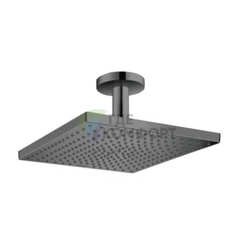 Верхний душ HG Raindance 300x300 мм с потолочным креплением, шлифованный черный хром (26250340) - фото 1