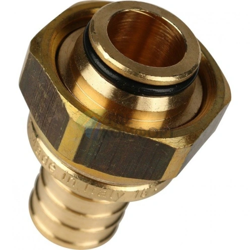 Переходник для труб из сшитого полиэтилена STOUT с накидной гайкой под евроконус 20 x G 3/4 аксиальный - фото 3