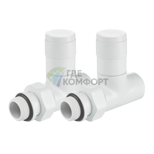 Набор дизайн-вентилей Royal Thermo PIANO 1/2 белый, RTE 56.0010, НС-1422579 - фото 4