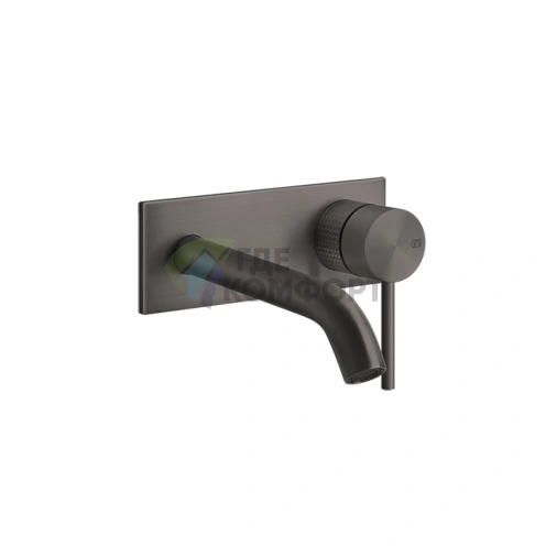 Встраиваемый смеситель GESSI для раковины с изливом, цвет brushed black metal PVD (54488#707) - фото 1