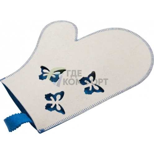 Рукавица Банные штучки 41135 Бабочки цвета в ассортименте - фото 1