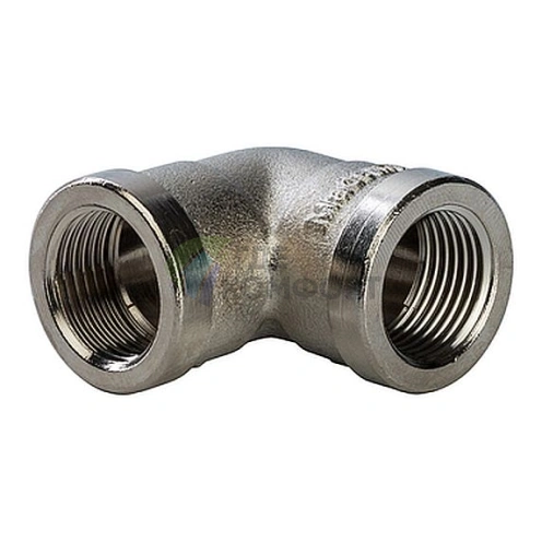 Угольник Stout внутренняя/внутренняя резьба латунный ВВ 3/8 никелированный - фото 1