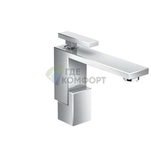 Смеситель для раковины AX Edge 130 мм, одно отверстие, донный клапан push-open, хром (46010000) - фото 1