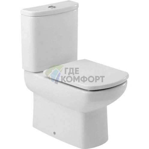 Компактный унитаз Roca Dama Senso с системой ободковой промывки - фото 1