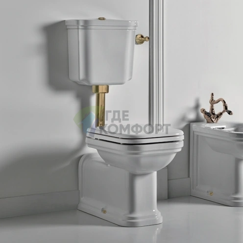 Сливная труба для низкого бачка KERASAN в бронзовом цвете (757193) - фото 1