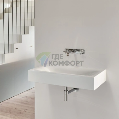 Подвесная раковина BETTELUX 80х49,5х14 см белая с отверстием под смеситель без перелива (A167-000) - фото 1