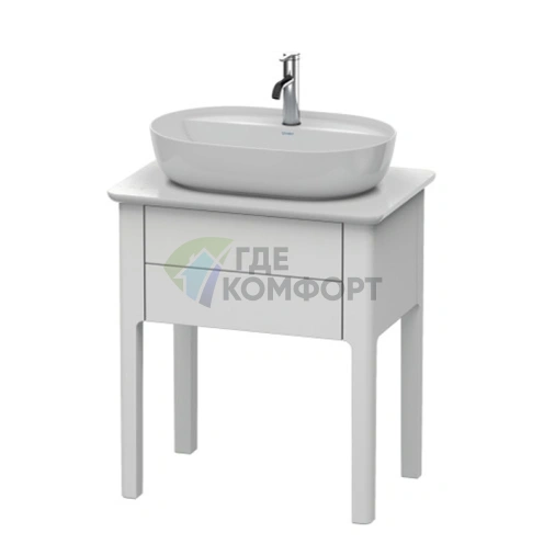 Напольная тумба Duravit Luv, 743×688×450 мм, 1 выдв. ящик, белый шелковисто-матовый (LU956003636) - фото 1