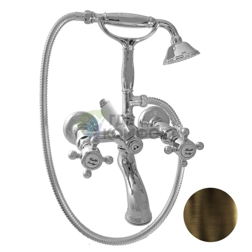 Смеситель для ванны Nicolazzi Half Dome с ручным душем, тёмная бронза (1401DB70) - фото 1