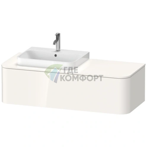 Подвесная тумба Duravit Happy D.2 Plus белая глянцевая 35,4x130 см (HP4932L2222) - фото 1