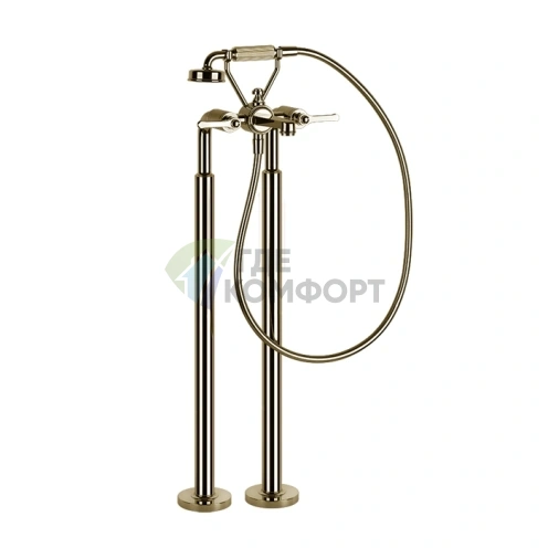 Напольный смеситель для ванны GESSI VENTI20 с ручным душем, цвет Brass PVD (65128#710) - фото 1