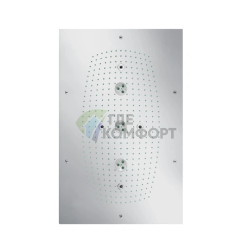 Потолочная душевая система HG Raindance Rainmaker 680x460 мм, 3 вида струи, хром (28417000) - фото 1