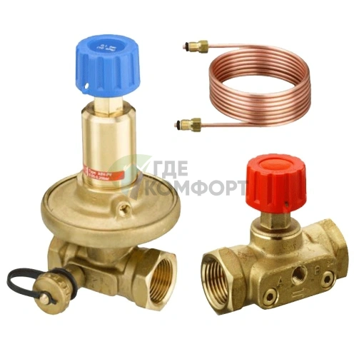 Комплекты регулятора перепада давлений и ручного запорного клапана APT/CDT (Данфосс) - фото 1