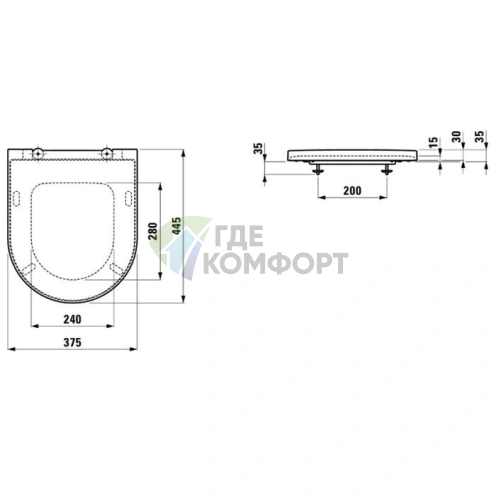 Сиденье для унитаза Laufen Kartell с микролифтом, белое (8.9133.1.000.000.1) - фото 2