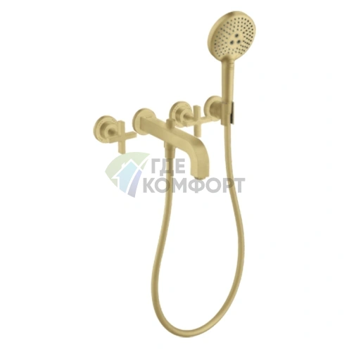 Элегантный смеситель для ванны AX Citterio в матовом золоте (39447250) - фото 1