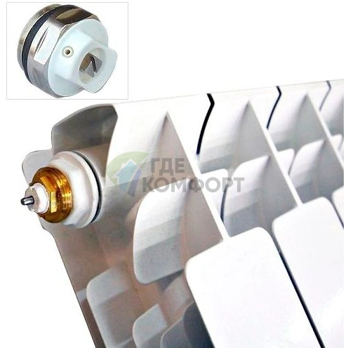 Биметаллический радиатор RIFAR Base Ventil 500 6 секций НП правое - фото 3