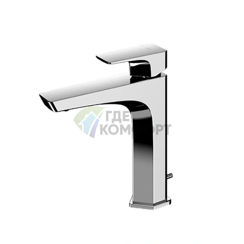 Смеситель для раковины TOTO GE на 1 отверстие со сливным клапаном, хром (TLG07303R) - фото 1