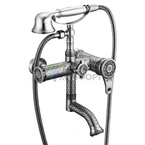 Смеситель Zorg Antic A 400W-SL для ванны с душем настенный - фото 1