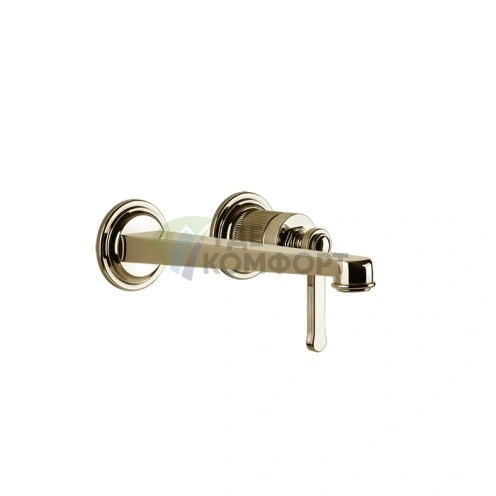 Смеситель для раковины GESSI VENTI20 настенный, латунь Brass PVD (65089#710) - фото 1
