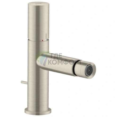 Смеситель для биде AX Uno однорычажный с донным клапаном, шлифованный никель (45200820) - фото 1