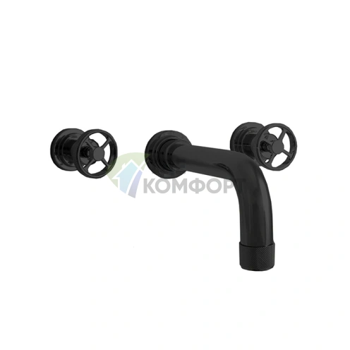 Смеситель для раковины Nicolazzi Arena настенный, матовый черный (3307NEM44) - фото 1