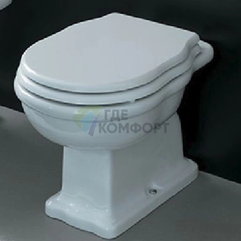 Унитаз приставной Artceram HERMITAGE со сливом в пол 36х55 см, белый, крепеж в комплекте (HEV002 01 00) - фото 1