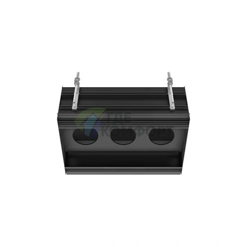 GESSI BINARIO Линейный профиль 670 мм на 3 модуля, цвет Black XL, установка Easy-Fix (61125#299) - фото 1