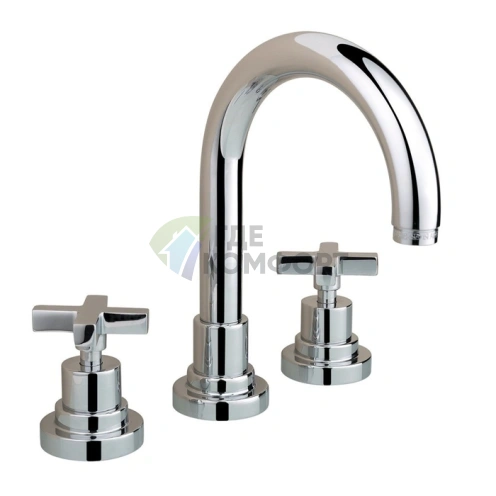 Смеситель для раковины Nicolazzi M.Croce на 3 отверстия с донным клапаном, хром (2208CR27) фото 1