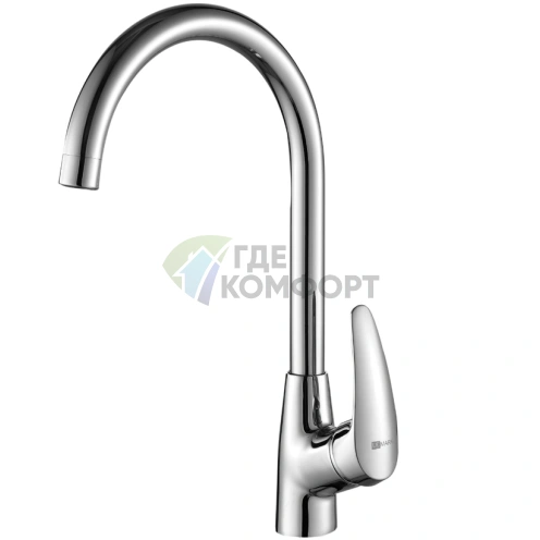 Стильный смеситель Lemark Linara LM0405C для кухни с хромированным покрытием - фото 1