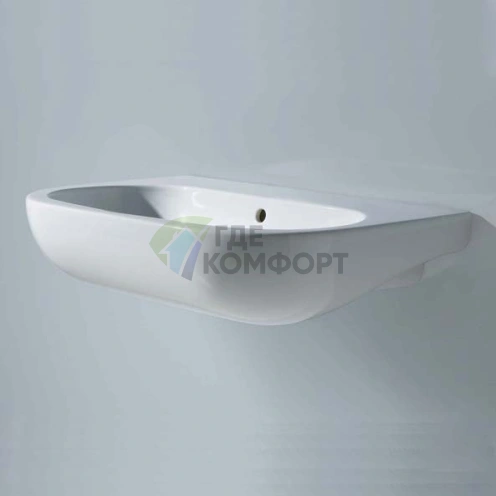 Раковина AZZURRA NUVOLA белая 75x45 см с отверстием под смеситель - фото 1