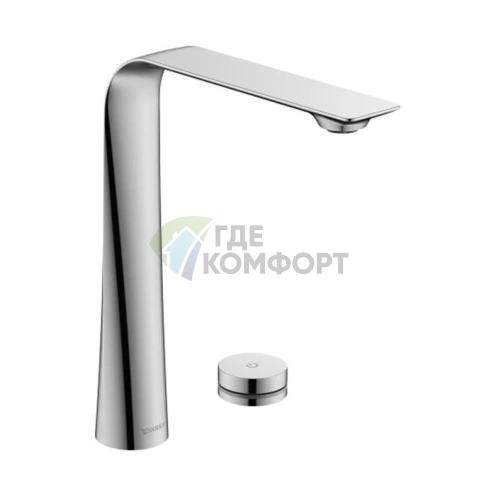 Электронный смеситель для раковины Duravit D.1 высокий, бесконтактный, с питанием от сети, хром (D11110008010) - фото 1