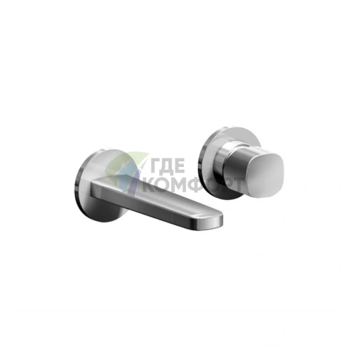 Смеситель для раковины Fantini Lame встраиваемый, на 2 отверстия, без донного клапана, хром (24 02 M009B) - фото 1