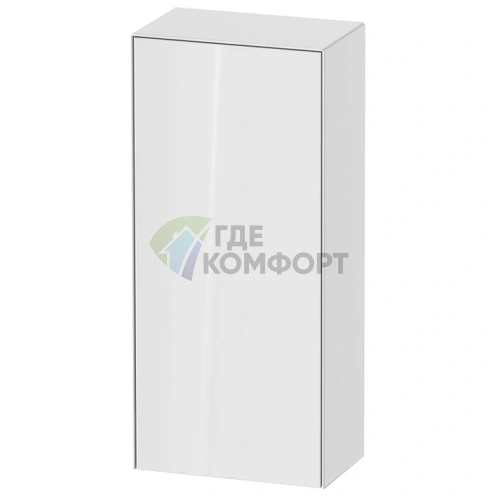 Шкафчик подвесной Duravit White Tulip 880x400x240 мм, 1 дверца, 2 стеклянные полки, белый высокоглянцевый (WT1322R8585) - фото 1