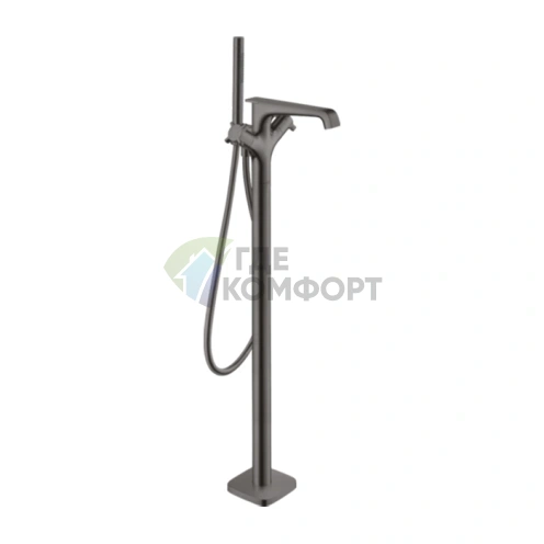 Напольный термостат для ванны AX Citterio E, шлифованный черный хром (36416340) - фото 1