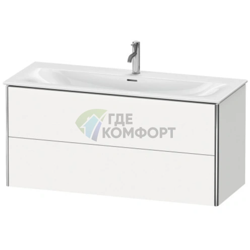 Тумба подвесная Duravit XSquare 234412 с 2 ящиками, 560x1210x478 мм, белый глянец (XS432602222) - фото 1