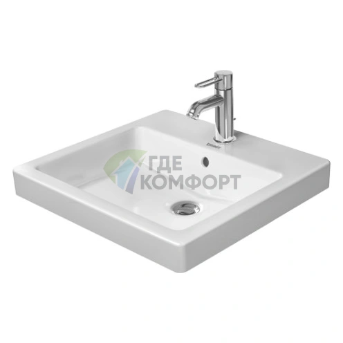 Раковина Duravit Vero встраиваемая сверху с переливом без отверстия под смеситель 500x465 мм белый (315500060) - фото 1