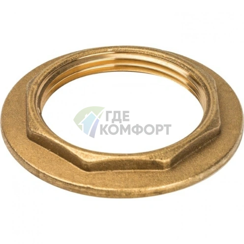 Контргайка STOUT с упором 1 1/2 латунная - фото 4