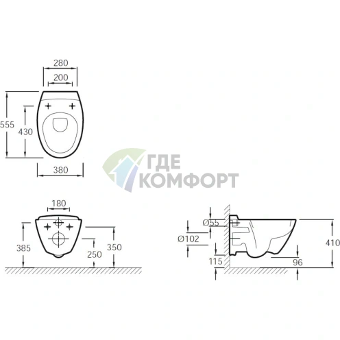Подвесной унитаз Jacob Delafon Presquile E4440: компактность и современный дизайн - фото 7