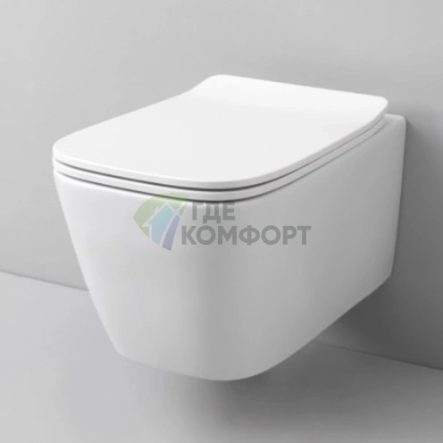 Подвесной унитаз Artceram A16 безободковый, 36x52 см, белый матовый, с системой крепления (ASV003 05 00) - фото 1