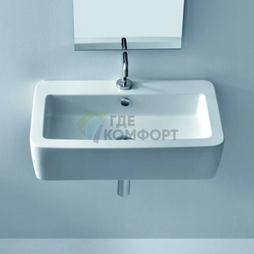 Раковина Kerasan Ego 70x43 для встроенной установки с отверстием под смеситель (325001*1) - фото 1