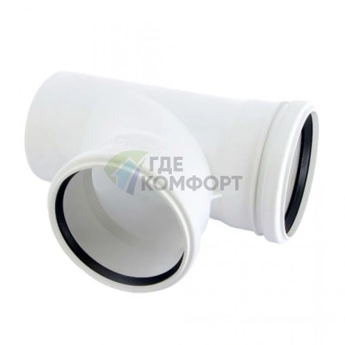 Тройник канализационный Raupiano Plus 110/110х87° REHAU (РЕХАУ - 11230051001) - фото 1