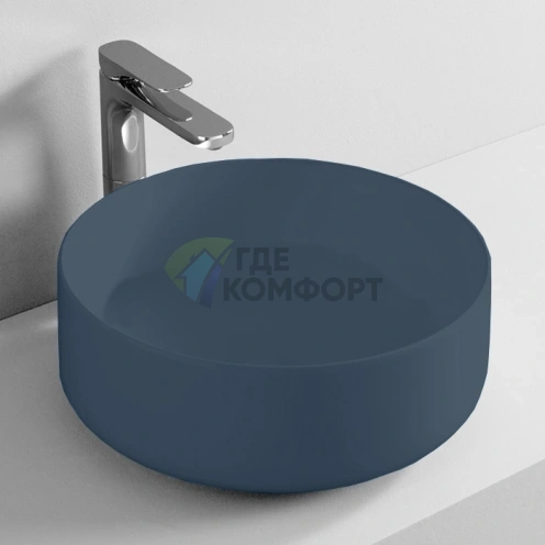 Раковина накладная Artceram Cognac 42 см без отверстия и перелива цвет notte (COL001 36 00) - фото 1