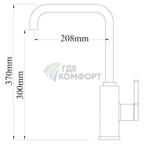 Смеситель для кухни Zorg Stone ZR 370 Y бежевый - фото 2