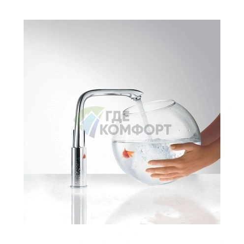 Смеситель для раковины Hansgrohe Metris 31087000: однорычажный с выдвижной лейкой - фото 4