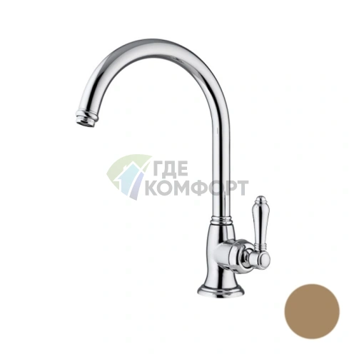 Кухонный смеситель NICOLAZZI CUCINA EL CAPITAN с поворотным изливом в бронзовом цвете (3456BZ75C) - фото 1