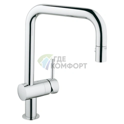 Смеситель Grohe Minta 32322000 для кухни с выдвижным изливом и экономией воды - фото 1