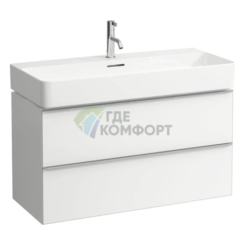 Комплект Laufen Pro S: тумба с раковиной 1000 мм, система открывания push-and-pull, белый матовый (8.6496.2.260.104.1) - фото 1